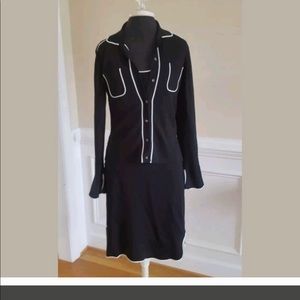 BCBG Maxazria M Black Career Dress 2 piece